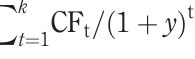 ð t=1CFt= 1 þ y where: